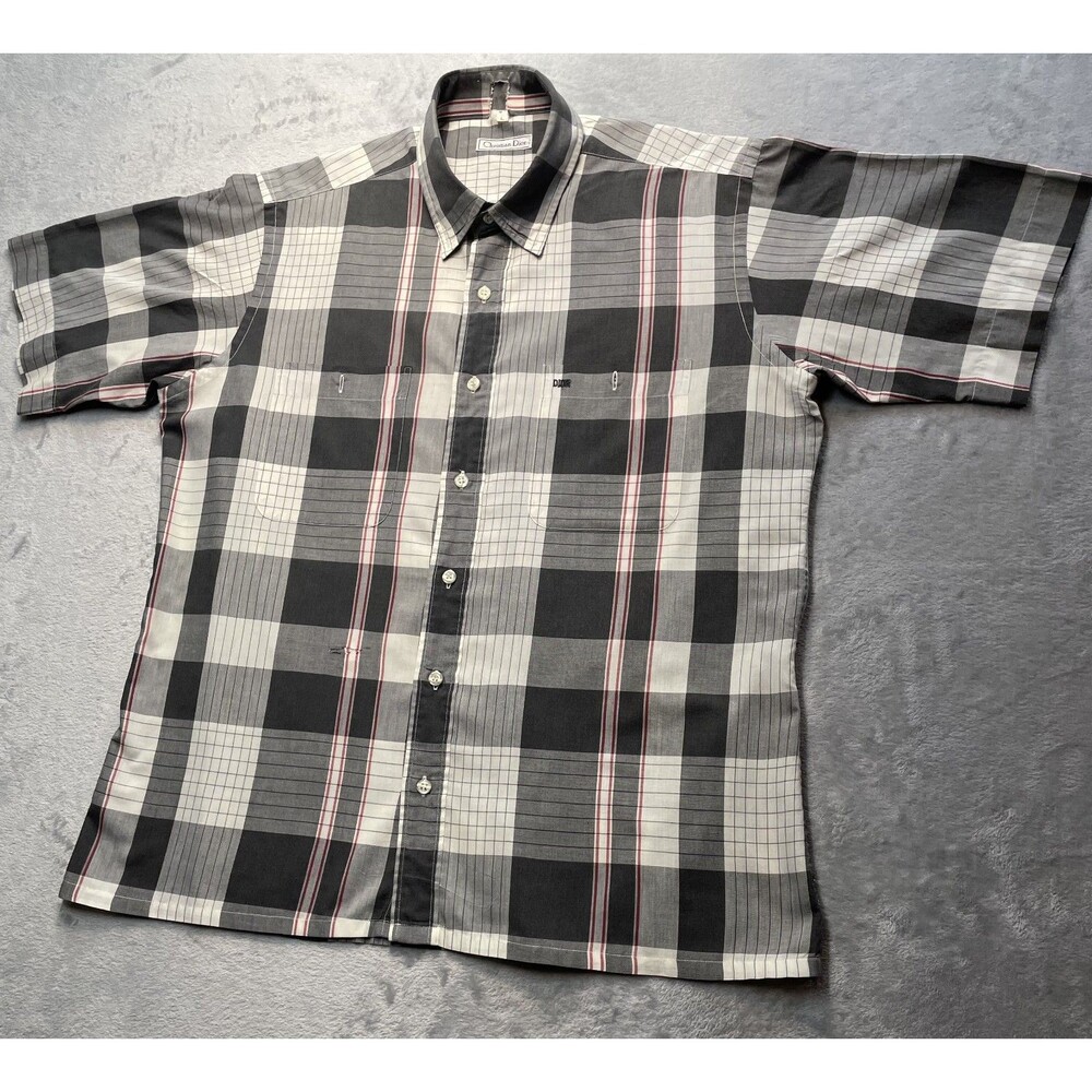 CHRISTIAN DIOR Men's Long Sleeve Dress Shirt Size L